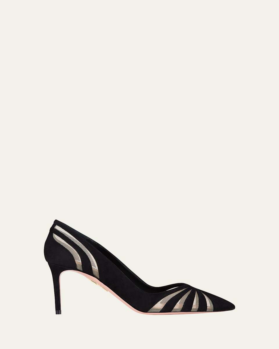 The Spy Suede Mesh Pumps